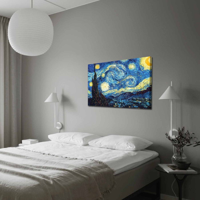 Wallity Lienzo Decorativo La noche estrellada de Vincent van Gogh 70 x 100 cm Wallity Lienzo Decorativo La noche estrellada de Vincent van Gogh 70 x 100 cm